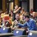 Pj Wali Kota Batu, Aries Agung Paewai, saat ikut Rakor oleh BKN RI terkait netralitas ASN, Selasa (6/2/2024). Kini ASN di Kota Batu siap jaga netralitas.