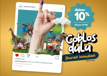 Salah satu promo diskon yang ditawarkan tempat rekreasi Jatim Park. Foto / dok
