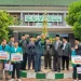 Suasana apel pembukaan dies natalies Unisma ke-43 tahun 2024 diwarnai pelepasan balon hingga penyerahan apresiasi dan piala bergilir.