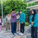 Rektor Unisma Malang, Prof Dr Maskuri melepas mahasiswa KSM secara simbolik.