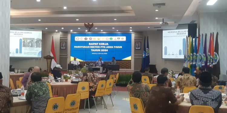 Paguyuban Rektor PTN se-Jatim menggelar raker di Universitas Negeri Malang.