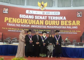 Pengukuhan 3 guru besar UMM
