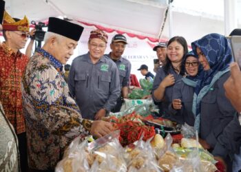 Beragam sayur segar menjadi produk yang diburu masyarakat di Pasar Lebaran 2024. Foto: Pemkab Malang