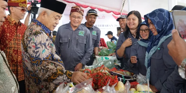 Beragam sayur segar menjadi produk yang diburu masyarakat di Pasar Lebaran 2024. Foto: Pemkab Malang