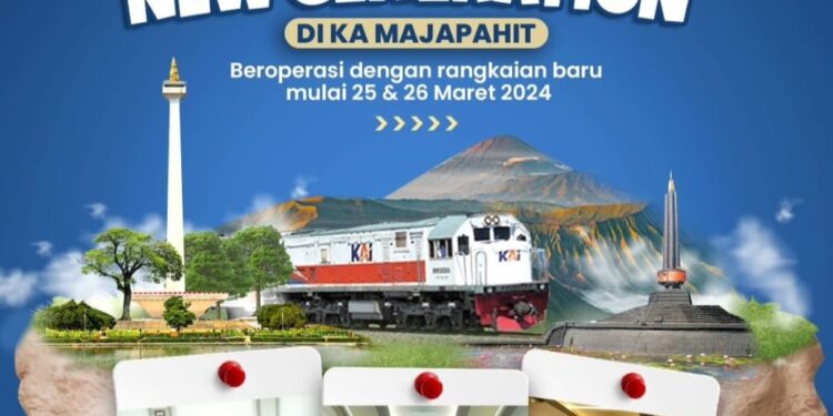 PT KAI merilis KA Majapahit rangkaian ekonomi new generation menyambut Mudik Lebaran 2024 /Foto: Instagram @kai121_