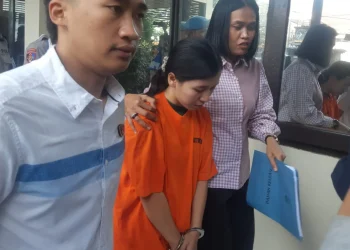 Tersangka penganiayaan anak selebgram di Malang diringkus polisi. (Foto/M Sholeh)