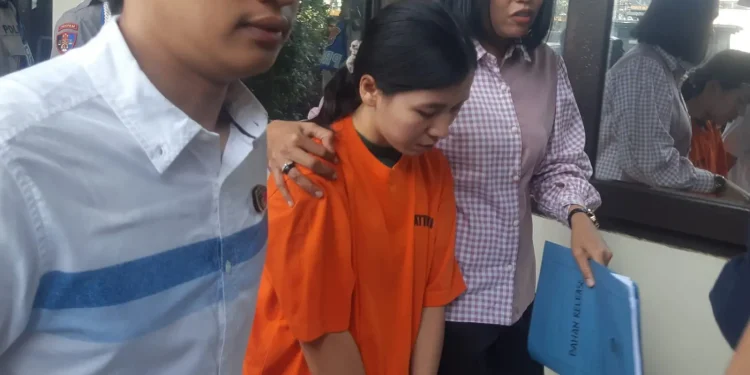 Tersangka penganiayaan anak selebgram di Malang diringkus polisi. (Foto/M Sholeh)