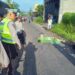 Lokasi terjadinya kecelakaan yang meneaskan 1 lansia di Dampit setelah seorang pemotor terpeleset. Foto: Satlantas Polres Malang