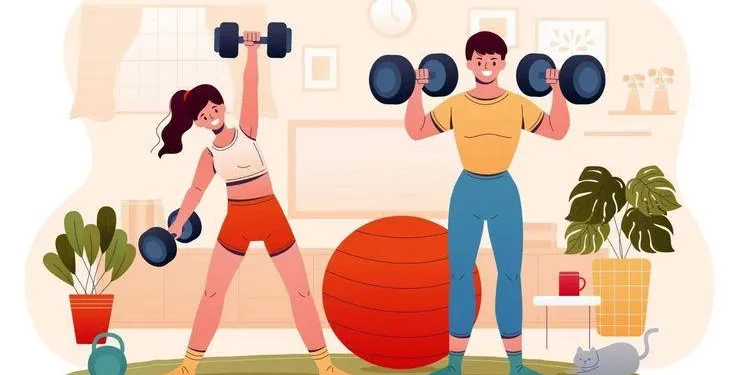 Ilustrasi olahraga saat puasa (Freepik)