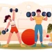 Ilustrasi olahraga saat puasa (Freepik)