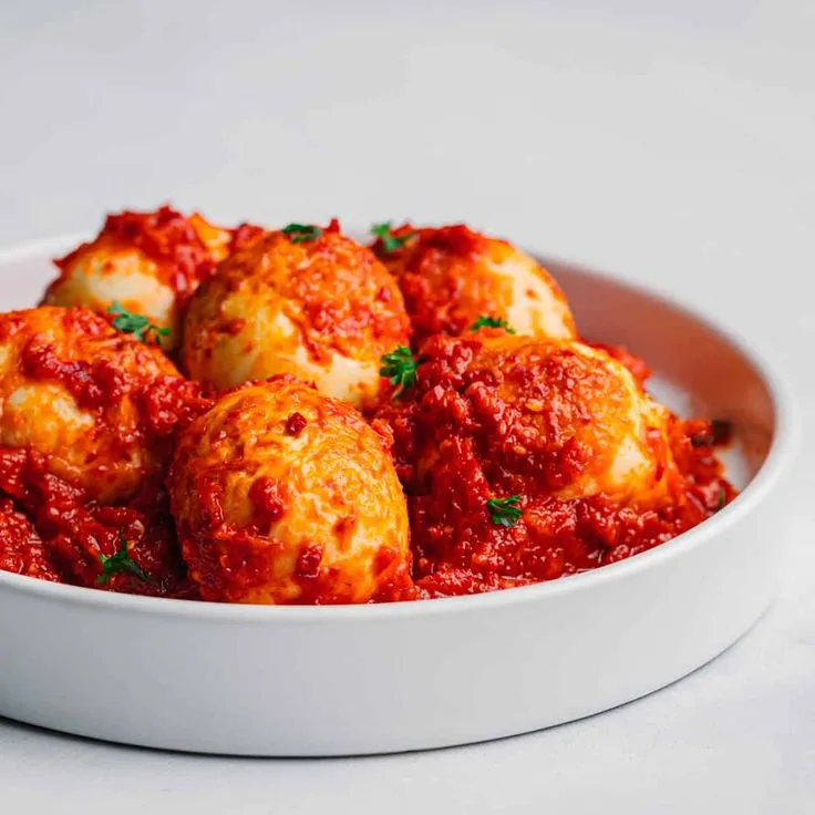 Ilustrasi telur balado. (Sumber: Pinterest)