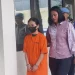 Tersangka penganiayaan anak selebgram di Kota Malang. (Foto/M Sholeh)