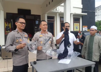 Polsek Lowokwaru mengungkap aksi perang sarung di Kota Malang. (Foto/M Sholeh)