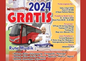Informasi mengenai persyaratan, jadwal pendaftaran, serta rute mudik gratis 2024 Pemkot Malang/Foto: Instagram @dishubmalangkota