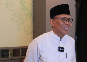 Rektor Unisma Prof Dr Maskuri MSi saat menjelaskan kepemimpinan sahabat Rasulullah SAW. Foto / dok