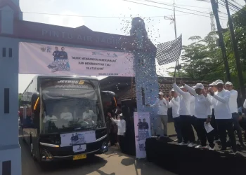 PJT I berangkatkan 7 bus mudik gratis dari Kota Malang. (Foto/dok for TM)