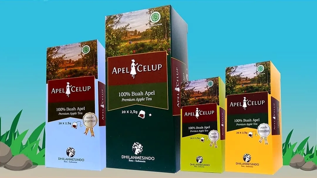 Berbagai varian rasa produk Apel Celup. Foto: Instagram Apel Celup