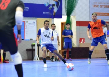 Punggawa Unggul FC menjalani sesi latihan jelang putaran kedua Liga Futsal Profesional Indonesia. (Foto/Unggul FC)