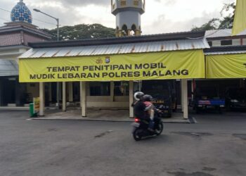 Tempat penitipan kendaraan gratis di Polres Malang. Foto: Aisyah Nawangsari Putri