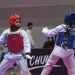 Pertandingan Kejuaraan Taekwondo Piala Pj Wali Kota Malang. (Foto/M Sholeh)