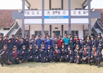 Mahasiswa PPG UM Prajabatan Gelombang 2 Tahun 2023 ikuti kegiatan Wawasan Kebangsaan dan Bela Negara di Lanal Malang/Foto: Dok.UM