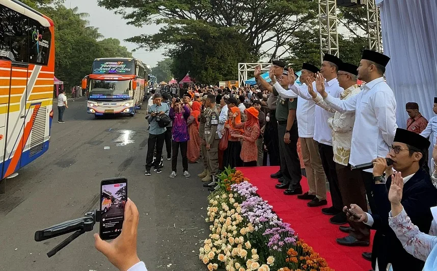 Acara pelepasan calon jemaah haji Kota Malang. Foto/dok for TM