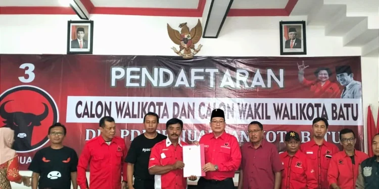 DPC PDIP Kota Batu mulai memunculkan nama-nama calon Wali Kota Batu yang akan diusung di Pilkada 2024 nanti. FotoL Azmy