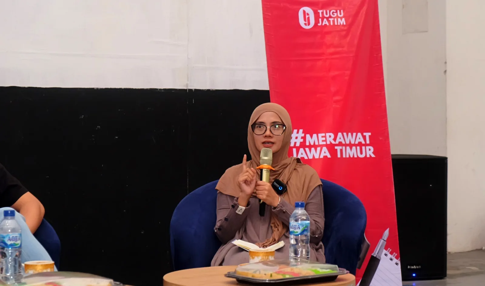 Owner Kimya.id, Diana Manzila, saat menceritakan perjuangannya berbisnis. Foto/Rubianto