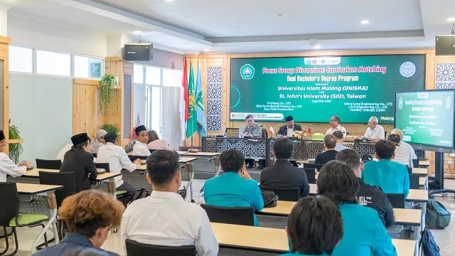 Suasana FGD Curriculum Matching Dual Bacellor's Degree antara Unisma Malang dan St Jhons University Taiwan. Foto: Unisma Malang
