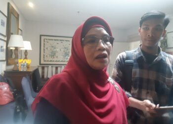 Ketua KPU Kota Malang, Aminah Asminingtyas, belum bisa menetapkan DPRD Kota Malang. (Foto/M Sholeh)