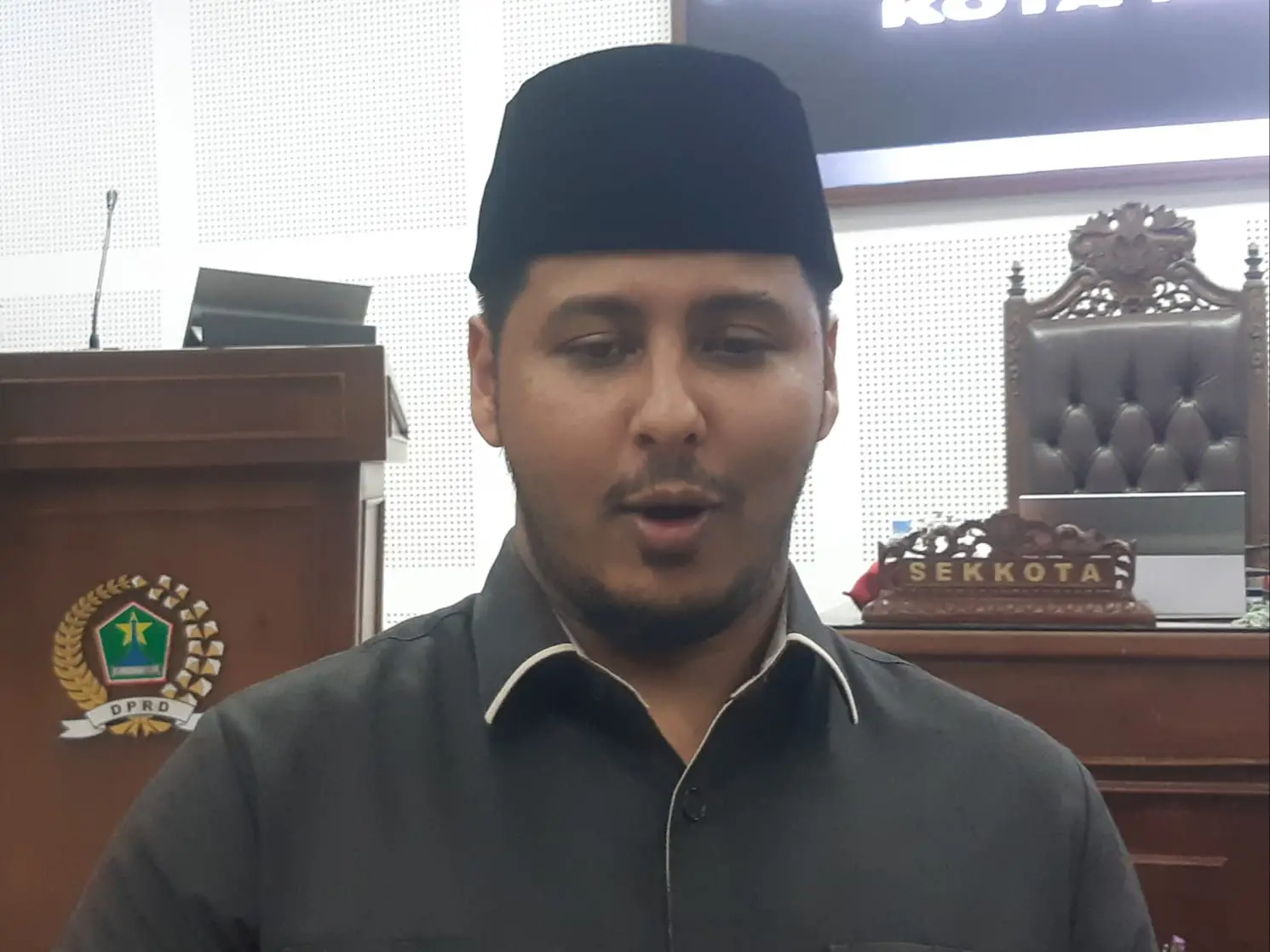 Sekretaris DPC Partai Gerindra Kota Malang, Rimzah. (Foto/M Sholeh)