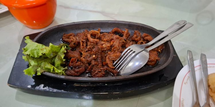 Menu krengsengan olahan ular kobra di Cobra Agung, Singosari, Kabupaten Malang. Foto: Aisyah Nawangsari Putri