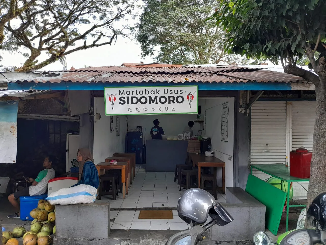 Kedai Martabak Usus Sidomoro di Pasar Tawangmangu Kota Malang/Foto: Tugumalang.id/Bagus Rachmad Saputra.