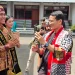 Sandiaga Uno disambut Joko dan Roro Kabupaten Malang. Foto: Aisyah Nawangsari Putri