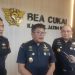 Kepala Kanwil Dirjen Bea dan Cukai Jatim II, Agus Sudarmadi memaparkan hasil kinerja semester I 2024. (Foto/M Sholeh)