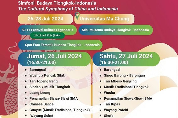 Poster Festival Kampung Pecinan 2024 di Universitas Ma Chung Malang. (Foto/dok.)