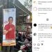 Ilustrasi pemasangan banner Wahyu Hidayat yang viral di Kota Malang. (Tangkapan layar Instagram @infomalangan)