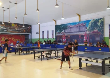 Serunya Kejuaraan Tenis Meja Bhayangkara EAK Cup 2024 di Klenteng Ang En Kiong, Diikuti 144 Atlet
