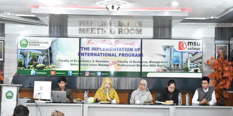 FEB Unisma,Kolaborasi Internasional,Focus Group Discussion - Perkuat Kolaborasi Internasional, FEB UNISMA dan MSU Malaysia Sukses Gelar Focus Group Discussion