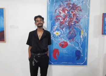 Cerita Bambang Suprapto seorang guru dan seniman yang berbicara tentang refleksi diri dan karya seni. /Foto: Tugumalang.id/Bagus Rachmad Saputra.