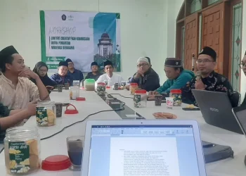 Acara Focus Group Discussion (FGD) antara Lakpesdam NU Kota Malang dan Universitas Brawijaya (UB) membahas penyusunan media pembelajaran fikih kebangsaan. Foto/dok Lakpesdam NU