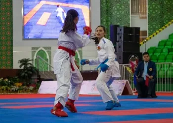 Cuplikan laga karate di AUG 2024 yang berlangsung di Unisma. Foto: Dok. Unisma