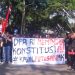 Penolakan langkah penyusunan UU Pilkada untuk menandingi putusan MK dari demonstran di Malang, Kamis (22/8/2024). Foto: M. Sholeh