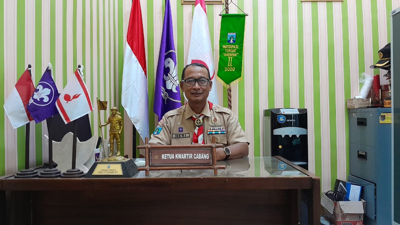 Ketua Kwarcab Gerakan Pramuka Kota Malang, Drs. Heri Sunarko, M.Si./Foto: Tugumalang.id/Bagus Rachmad Saputra.