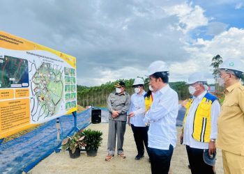 Proses pembangunan Ibu Kota yang dialihkan ke Kalimantan Timur sebagai Ibu Kota Nusantara ( IKN ). Foto/Setneg.go.id