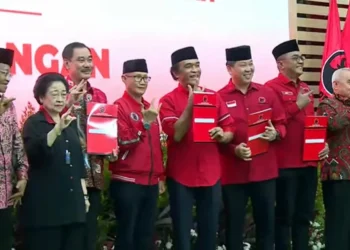 Pengumuman rekom bacakada yang diusung PDI Perjuangan pada Rabu (16/8/2024) lalu. Foto: tangkapan layar YouTube PDI Perjuangan