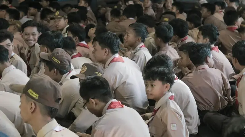 800 siswa yang mengikuti sosialisasi Kenali Dirimu dan Perubahan yang terjadi padamu. Foto/dok tim peneliti UM