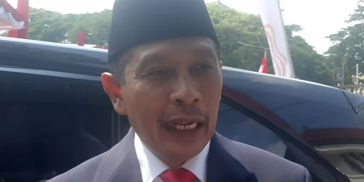 antan Pj Wali Kota Malang, Wahyu Hidayat, saat menyebut akan berangkat mengambil dukungan partai ketiga. (Foto/M Sholeh)