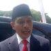 antan Pj Wali Kota Malang, Wahyu Hidayat, saat menyebut akan berangkat mengambil dukungan partai ketiga. (Foto/M Sholeh)