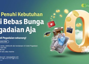 Ilustrasi gadai bebas bunga di PT Pegadaian. Foto/dok for TM
